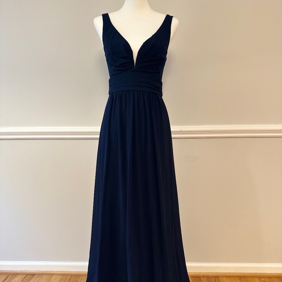 chinese dress ladies Lulus Heavenly Hues Navy Blue Maxi Dress Size XS  Ernest Grace